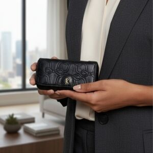 Roberta di Camarino Black Leather Key Holder